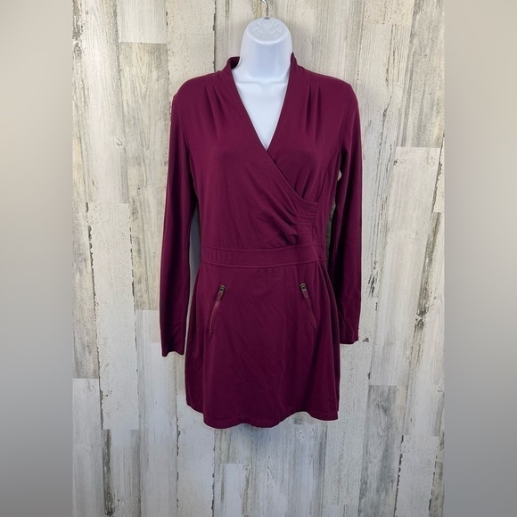 Athleta purple suedy lady long sleeve activewear dress size XSP - Picture 2 of 12